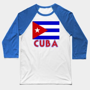 The Pride of Cuba - Cuban Flag Design Baseball T-Shirt